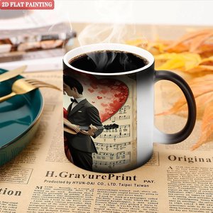 Heat Sensitive <b>Ceramic</b> <b>Mug</b> Frosted Black 11oz Sublimation Blank Coffee Cup - Product Image 5