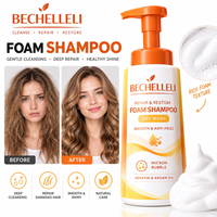 OEM/ODM 2-en-1 Shampoing sans rinçage et Gel douche Anti-frisottis Anti-pelliculaire à l'Aloe et au Collagène Apaisant pour la peau, Mousse de douche végane sans rinçage