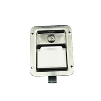 Cylindres de serrure en acier inoxydable 304 pour véhicules industriels SK1-5005, anti-poussière, poignée à palette, verrouillage à loquet avec entraxe de 60 mm