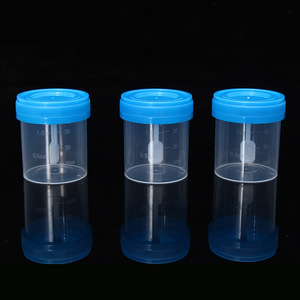 Vaso de muestra Tamayasu de 50 ml con tapa de rosca y cuchara graduada para uso en laboratorio - Product Image 3