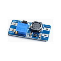 Modul daya MT3608 DC-DC yang dapat diatur memiliki masukan tegangan lebar dari 2/24V menjadi 5/9/12/28V