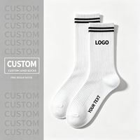 Chaussettes de sport en coton de luxe pour hommes, chaussettes d'entraînement imprimées, chaussettes respirantes pour hommes, chaussettes à séchage rapide, design de logo personnalisé