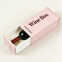 Caja de Cartón con Logotipo Impreso Personalizado, Recubrimiento UV, Materiales Reciclados, Caja de Regalo para Botellas de Vino y Whisky