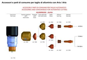 Consumibles de corte por plasma 200-250A electrodo 1874 para Cp251 gran oferta consumibles de electrodo de corte por plasma - Product Image 5