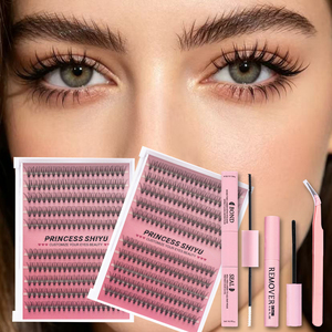 Nouveau design Kit <span class=keywords><strong>de</strong></span> <span class=keywords><strong>cils</strong></span> DIY fait main, <span class=keywords><strong>Cils</strong></span> en segments, 20P <span class=keywords><strong>de</strong></span> bouquets individuels pour extensions <span class=keywords><strong>de</strong></span> <span class=keywords><strong>cils</strong></span> en éventail, Bouquets <span class=keywords><strong>de</strong></span> <span class=keywords><strong>cils</strong></span> noués, Extensions <span class=keywords><strong>de</strong></span> <span class=keywords><strong>cils</strong></span> 10 rangées - Product Image 2