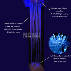 Lumières sensorielles à fibre optique <span class=keywords><strong>Kit</strong></span> sensoriel de lumière de rideau de plafond de cascade à fibre optique pour les enfants - Product Image 4