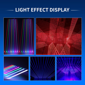 Projecteur Laser 8 Yeux DMX à Tête Mobile Monocouleur Vert Rouge Bleu IP33 Indice <span class=keywords><strong>de</strong></span> Rendu des Couleurs 95 en Alliage d'Aluminium pour DJ Disco Boîte <span class=keywords><strong>de</strong></span> Nuit Scène - Product Image 6