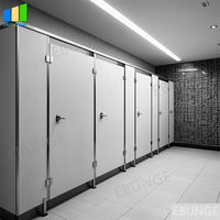 Sistema de particiones decorativas para puerta de baño Hpl, tablero compacto, cubículo de inodoro, Partición de baño comercial