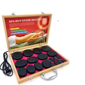 Spa <b>Hot</b> Massage Stone Massage Stone With Aluminum Heating Box Heat Massage <b>Kit</b> Basalt Energy <b>Stones</b> - Product Image 2