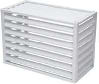 Vente flash - Protection de la vie privée - Couvercle de climatiseur en aluminium blanc durable anti-corrosion découpé au laser 3D