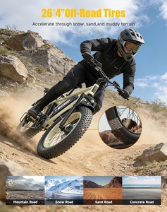 Bicicleta Eléctrica de Montaña HiKeep para Adultos, 750W, para Neumáticos Gruesos de 26" x <span class=keywords><strong>40</strong></span>, Batería de 48V 156Ah, 30MPH, Suspensión Delantera, LCD, Frenos de Disco Dobles - Product Image 4
