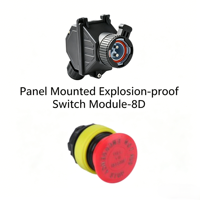 Module de commande à bouton-poussoir antidéflagrant CH0801-P5 IP66 à montage sur panneau, interrupteur ignifuge 8B pour l'industrie pétrolière, gazière et chimique