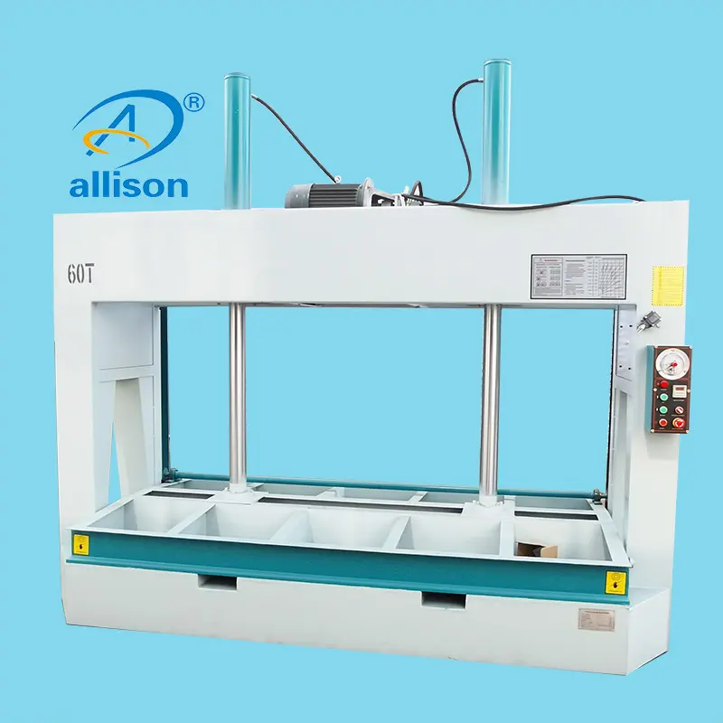 Allison penekan dingin model biasa 2 silinder 50T untuk laminasi hidrolik bertekanan dingin untuk produk datar dan pintu kayu