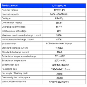 51.2V 600Ah Battery Pack | 30kWh Stackable Lithium Iron Phosphate <b>Energy</b> <b>Storage</b> <b>System</b> for Home & Commercial Solar - Product Image 4