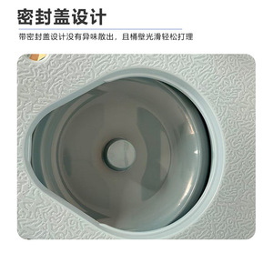 Toilet Seat With Seal Lid Design Smooth Inner Wall Easy Clean For Indoor Use - Product Image 1