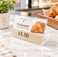 Support de prix en acrylique transparent pour table, présentoir pour restaurant, magasin, mariage, bureau, maison