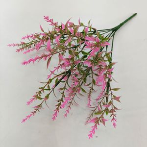 Fleurs artificielles de 34 cm, diverses couleurs, plantes, bouquets de lavande en plastique à 7 branches pour la décoration de mariage, d'hôtel et de la maison - Product Image 5