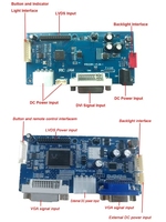 Placa Controladora LCD Universal FPC Personalizada RGB/LVDS/TTL de 30/40/50/60 Pines, Placa Convertidora de Lvds a Hd-m Vga AV