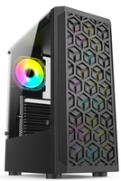 LY Más Popular Alta Calidad Barato Gaming PC Desktop Computer Gaming ATX Case ATX Computer Case Pris (Blanco y Negro)