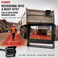 Système de surveillance BSD CISBO 7 pouces avec 1 caméra AHD 1080P pour camions lourds