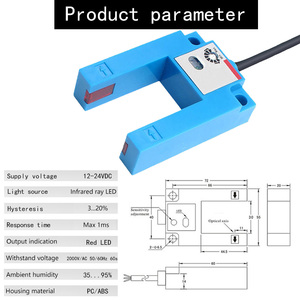Bxuan u-loại thông qua chùm cảm biến quang học NPN PNP không có NC đầu ra proxim Khoảng cách phát hiện 30mm quang điện chuyển đổi - Product Image 2