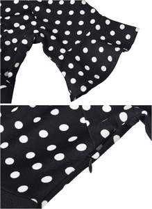 Vestidos de Mujer Vintage Estilo Imperio Antiestáticos de Verano con Estampado Floral, Manga con Volantes, Cuello con Lazo, 95% Poliéster, para Trabajo, Iglesia, Invitadas de <span class=keywords><strong>Boda</strong></span> - Product Image 4