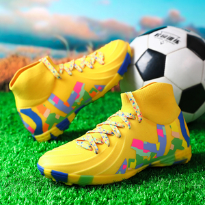 OEM Hombres de tobillo alto Deportes <span class=keywords><strong>Turf</strong></span> Interior/Exterior Fútbol <span class=keywords><strong>Botas</strong></span> de fútbol Nueva malla Estilos baratos TPU <span class=keywords><strong>Suela</strong></span> Zapatos de entrenamiento para el invierno - Product Image 5