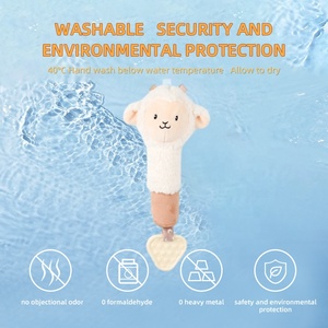 <span class=keywords><strong>Hochet</strong></span> sensoriel en peluche pour bébé, <span class=keywords><strong>hochet</strong></span> de mouton de dessin animé, <span class=keywords><strong>hochet</strong></span> de dentition en <span class=keywords><strong>silicone</strong></span>, <span class=keywords><strong>hochet</strong></span> éducatif à mâcher, vente en gros - Product Image 4