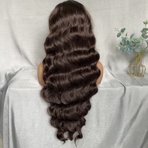 Parrucche Starhair Ondulate Sintetiche Ombré con Riga Centrale in Pizzo, Parrucche in Fibra Effetto Naturale da <span class=keywords><strong>Donna</strong></span> per Feste - Product Image 4