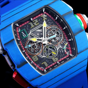 Montre sport pour homme de luxe de haute qualité, chronographe ajouré, tachymètre multifonctionnel, saphir, fibre de carbone TPT - Product Image 3