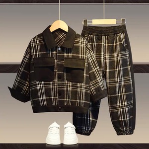 Ensemble de loisirs pour enfants en gros, veste de loisirs intelligente en coton pour garçons avec motif de dessin animé, manches longues, automne et hiver - Product Image 1