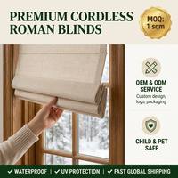 Persianas Romanas Inalámbricas Impermeables Antimoho Opacas Fáciles de Limpiar Persianas para Ventanas Personalizadas de Fábrica OEM