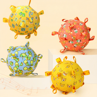 Balle de jeu pour animaux de compagnie en silicone de couleur personnalisée, jouet à mâcher pour chiens, petite cloche sonore pour l'intérieur