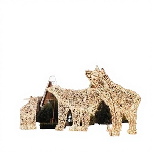 Guirlandes lumineuses de Noël extérieures LED, motif ours géant, IP44, pour décoration extérieure - Product Image 1