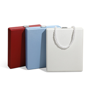 WEIMEI Boîte cadeau en stock d'usine avec logo personnalisé pour collier de perles Boîte d'emballage de bijoux en cuir Emballage de bijoux personnalisé - Product Image 6