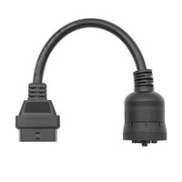 Cable de Extensión OBD2 de 16 Pines a Conector Hembra OBD de 9 Pines J1939 para Camiones de Trabajo Pesado