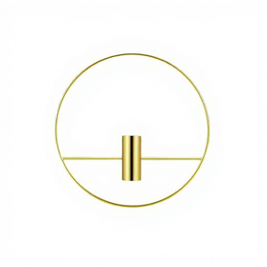 Décoration murale moderne, cadre circulaire en métal, plumes plaquées or, décoration de la maison, style minimaliste - Product Image 6