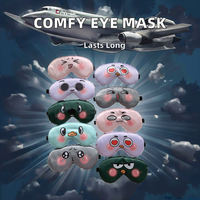 Mignon Coloré 100% Polyester Satin Imprimé Masque Pour Les Yeux Voyage Sommeil Masque Confortable Blackout Eye Patch pour Hommes Femmes Enfants Quatre