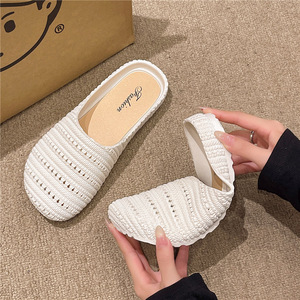 รองเท้าแตะสำหรับคนขี้เกียจสำหรับใส่กลางแจ้ง รองเท้าผู้หญิงสำหรับฤดูร้อนที่มีสไตล์พร้อมเทรนด์แฟชั่นที่ทันสมัย ใส่ได้หลากหลายและมีคุณสมบัติกันลื่น - Product Image 4