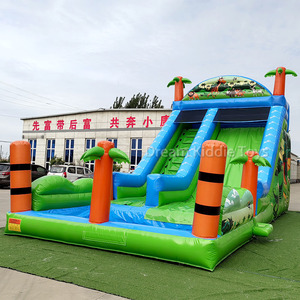 Château gonflable <span class=keywords><strong>dinosaure</strong></span> unisexe en PVC commercial avec toboggan et piscine, aire de jeux extérieure, jouet rebondissant pour enfants - Product Image 5