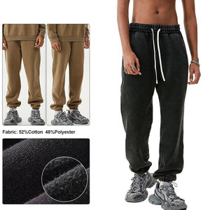 <b>Wholesale</b> Cotton Blank Custom <b>Men's</b> Jogging Washed Thick Custom Vintage Unisex <b>Jogger</b> <b>Sweatpants</b> - Product Image 2