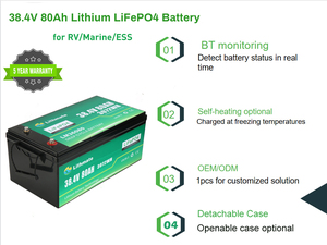 แบตเตอรี่ลิเธียมขายส่ง 12v 24v 36v 48v 72v 40ah 60ah 80ah 100ah แบตเตอรี่ลิเธียม 36 โวลต์ - Product Image 2