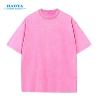 Harga Pabrik Kaos Batik Berkualitas Tinggi 100% Katun Vintage Stone Wash Polos Warna Solid untuk Pria