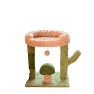 Kaktus kucing memanjat bingkai rumah kucing pohon kucing terintegrasi kayu kecil minimalis MX48 sumber goresan pabrik lintas batas - Product Image 1