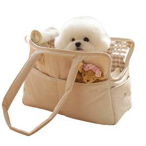 कस्टम मल्टी-फंक्शन हल्के आरामदायक सांस लेने योग्य पालतू कुत्ते वाहक टोटे यात्रा बैग कुत्ते के लिए यात्रा बैग - Product Image 1