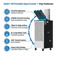 Climatiseur portable intelligent 22000 BTU, refroidissement électrique pour usage domestique moderne, climatiseur sans installation avec télécommande