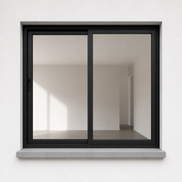 Ventanas de Aluminio con Mosquitera, Ventanas Abatibles de Vidrio con Aislamiento Térmico para Hogares