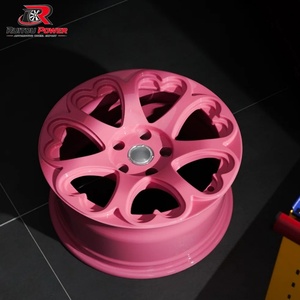 Llantas de Aleación Personalizadas en Forma de Corazón de 15 16 17 18 19 Pulgadas 5*112 4*100 5*120 Color <span class=keywords><strong>Rosa</strong></span> para MINI Cooper <span class=keywords><strong>Volkswagen</strong></span> <span class=keywords><strong>Beetle</strong></span> Fiat 500 - Product Image 2