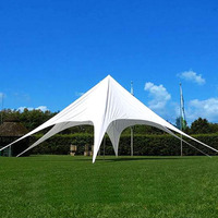 FEAMONT Installation facile en aluminium unipolaire tente étoile hexagonale personnalisée auvent extérieur tente étoile pour exposition Camping plage