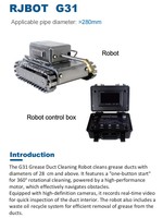 RJ-Bot G31 Robot de nettoyage de conduits de cuisine commerciale Machine de nettoyage de conduits de graisse avec boîtier en acier inoxydable à carburant électrique